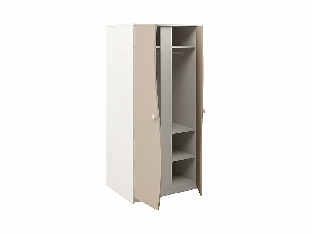 Шкафы для одежды - Шкаф для одежды КОМБИ, Капучино + Сосна Рандерс двухдверный(2) - Белорусская мебель