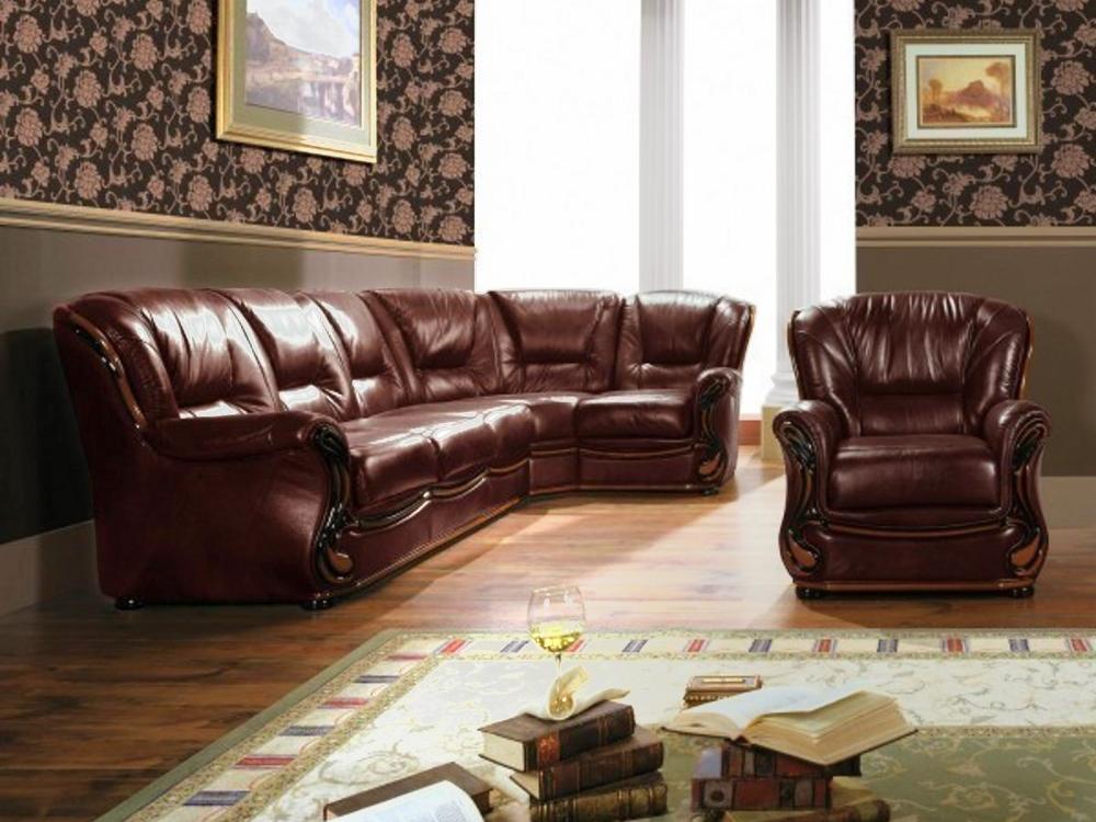 Наборы мягкой мебели - Набор мебели ИЗАБЕЛЬ-2 (кожа120) 3мL901R + 12(1) - Белорусская мебель