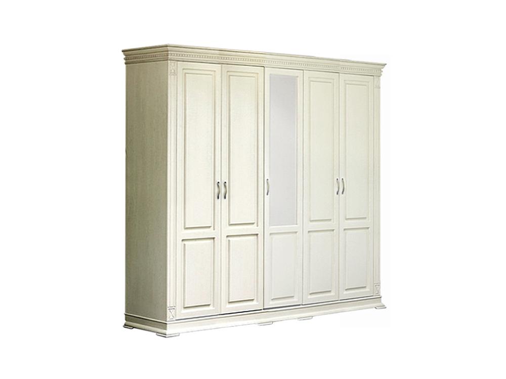 Шкафы для одежды - Шкаф для одежды 5д ВЕРДИ, Слоновая кость, П3.487.1.27(1) - Белорусская мебель