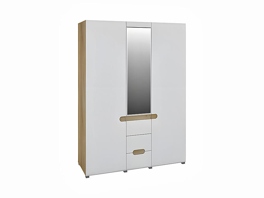 Шкафы для одежды - Шкаф для одежды ЛЕОНАРДО, Белое дерево + Дуб сонома МН-026-08(1) - Белорусская мебель