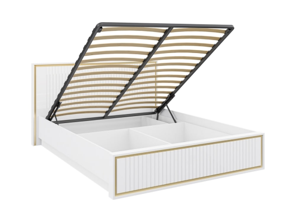 Наборы спален - Кровать с подъёмным механизмом ЛЮКСОР (160) Белый глянец(1) - Белорусская мебель