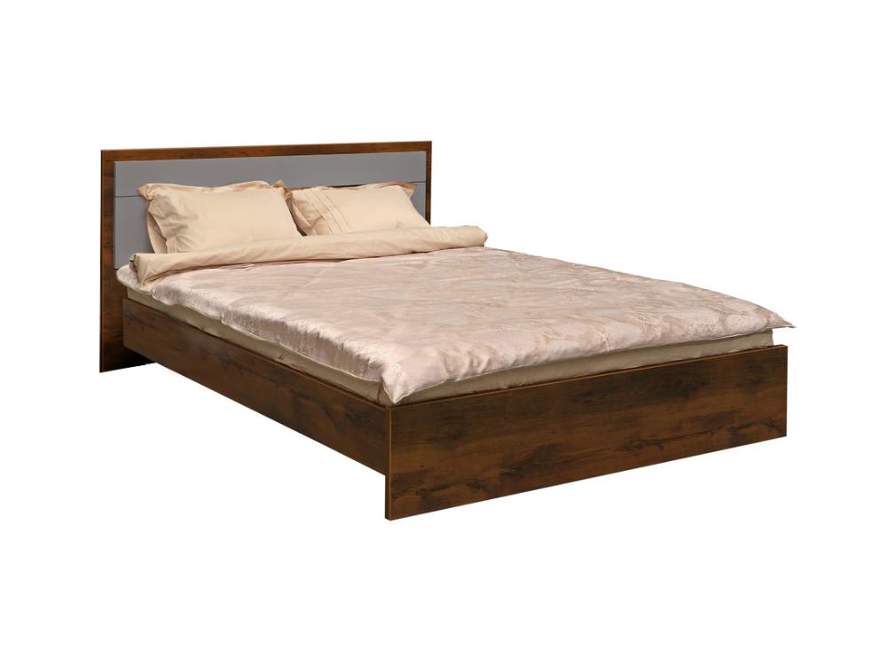 Кровати - Кровать двуспальная МОНАКО, Дуб Саттер + Серый мокко(1) - Белорусская мебель
