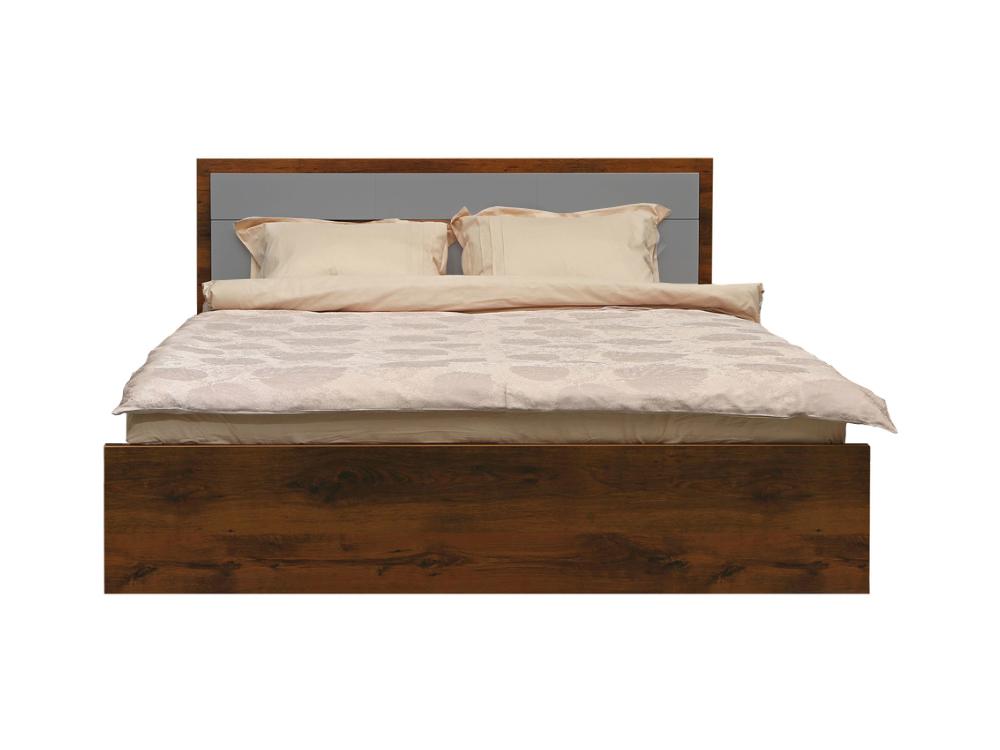 Кровати - Кровать двуспальная МОНАКО, Дуб Саттер + Серый мокко(2) - Белорусская мебель