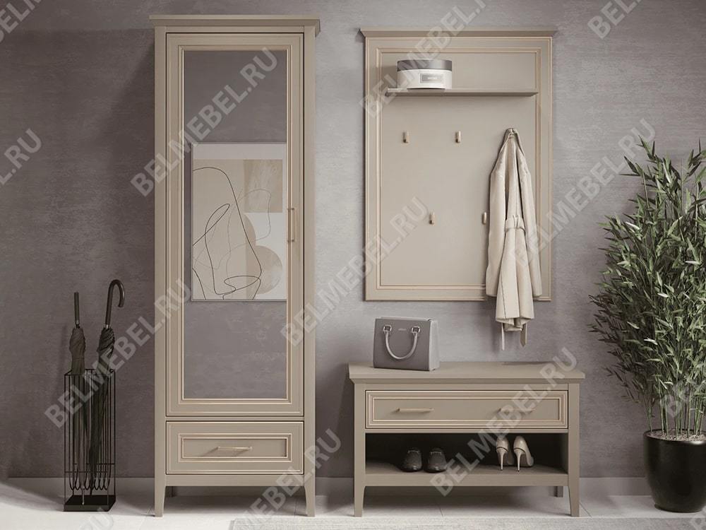 Шкафы в прихожую - Шкаф с зеркалом Classic, Глиняный серый(3) - Белорусская мебель