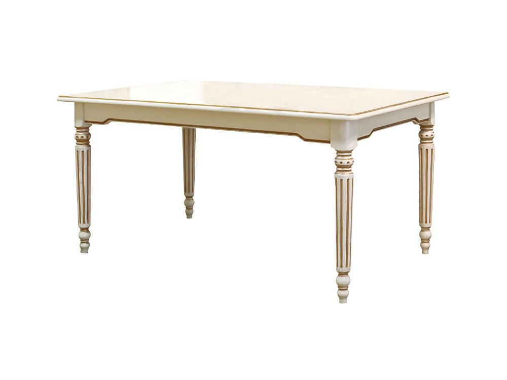 Столы обеденные - Стол обеденный ДАВИЛЬ, Белая эмаль золото(1) - Белорусская мебель