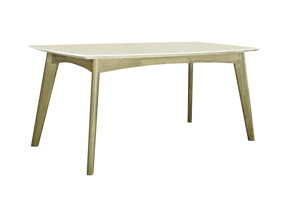 Столы обеденные - Стол МОНИКА 2, Слоновая кость + Дуб натуральный(1) - Белорусская мебель