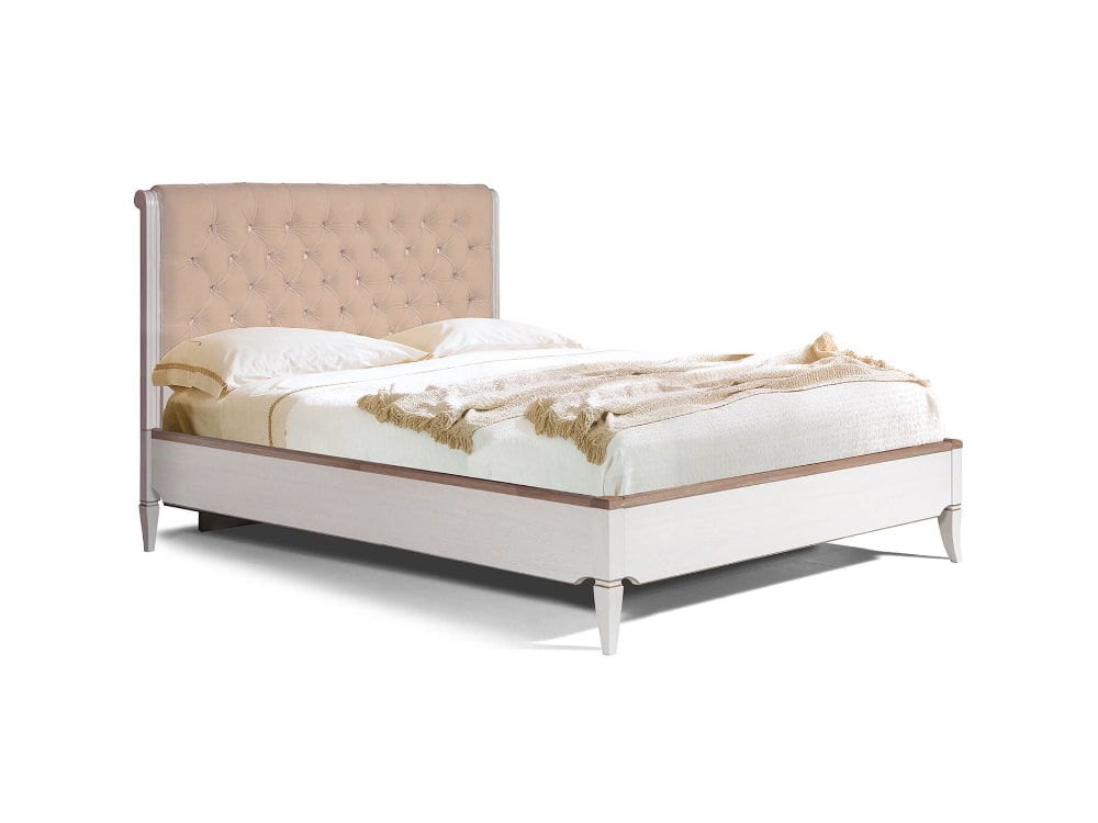 Кровати - Кровать двуспальная ТЕЛЬМА, Дуб Белый/Натуральный дуб (160)(1) - Белорусская мебель