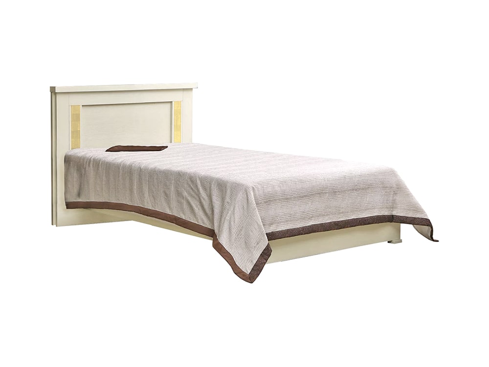 Кровати - Кровать односпальная ТУНИС П344.08, Слоновая кость с золочением(1) - Белорусская мебель