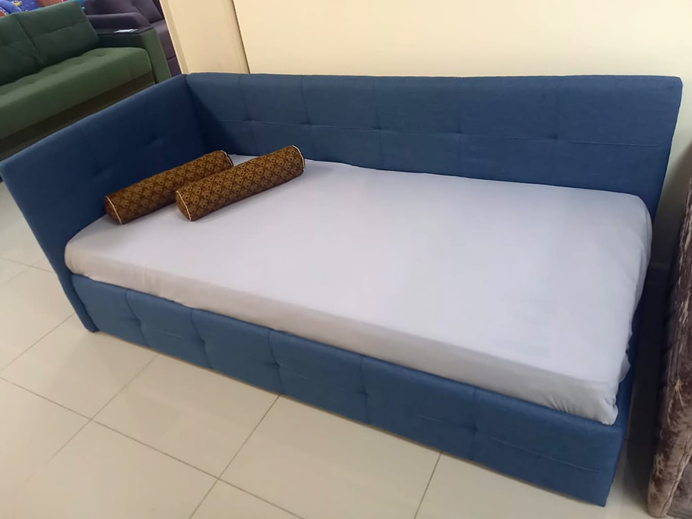 Интерьерные мягкие кровати - Кровать БОСС, Саванна 126 (90)(9) - Белорусская мебель