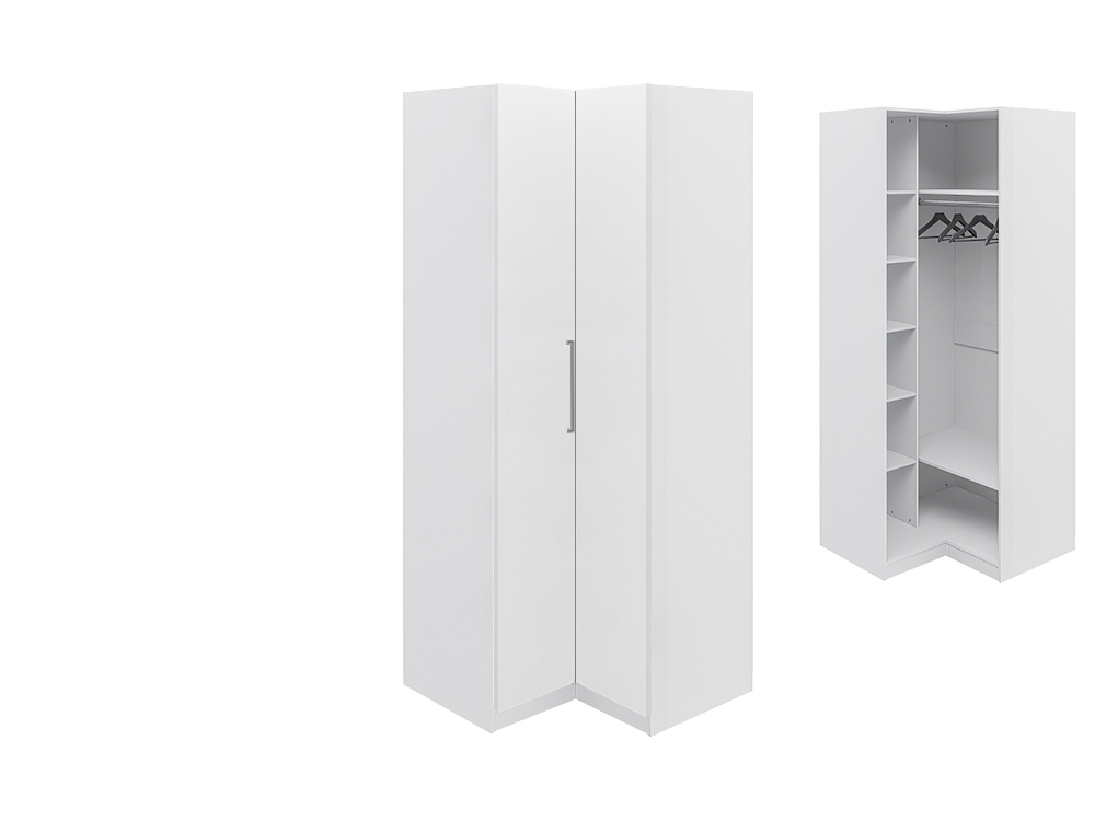 Шкафы в прихожую - Шкаф ОТИС угловой, Белый П1 (-09)(1) - Белорусская мебель