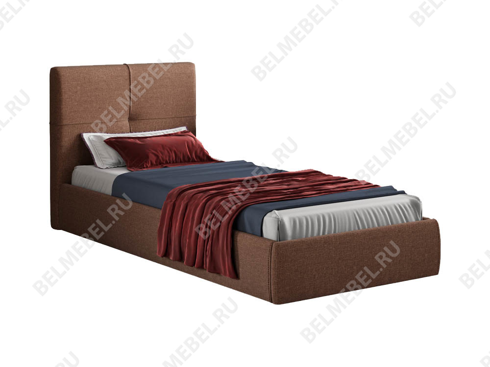 Интерьерные мягкие кровати - Кровать с подъемным механизмом ПРИМА МОДЕЛЬ 1 (90) Саванна 124(1) - Белорусская мебель