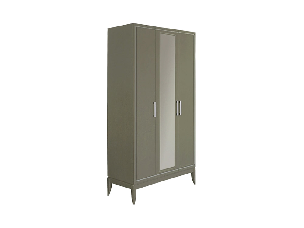 Шкафы для одежды - Шкаф для одежды ОРТА трехдверный с зеркалом, Оливия + БП(1) - Белорусская мебель