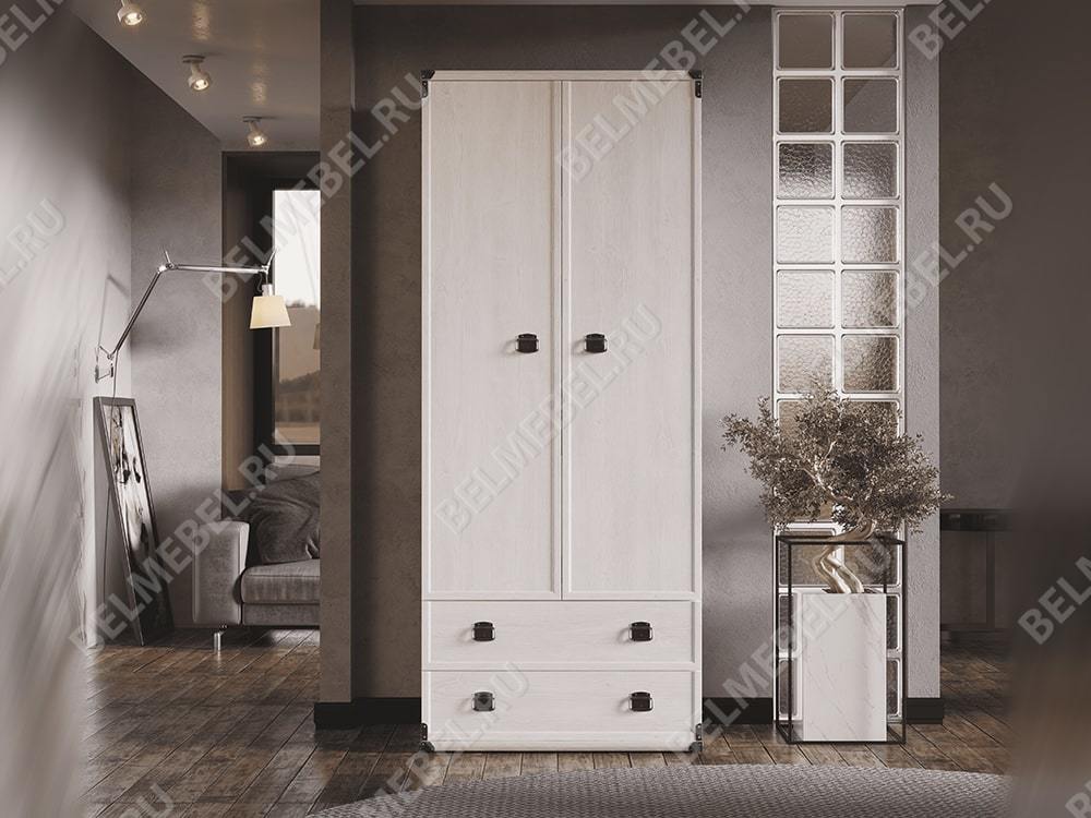 Шкафы для одежды - Шкаф двухдверный Индиана, Сосна Каньон(2) - Белорусская мебель