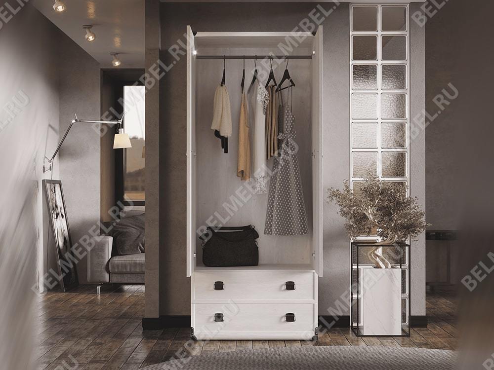 Шкафы для одежды - Шкаф двухдверный Индиана, Сосна Каньон(3) - Белорусская мебель