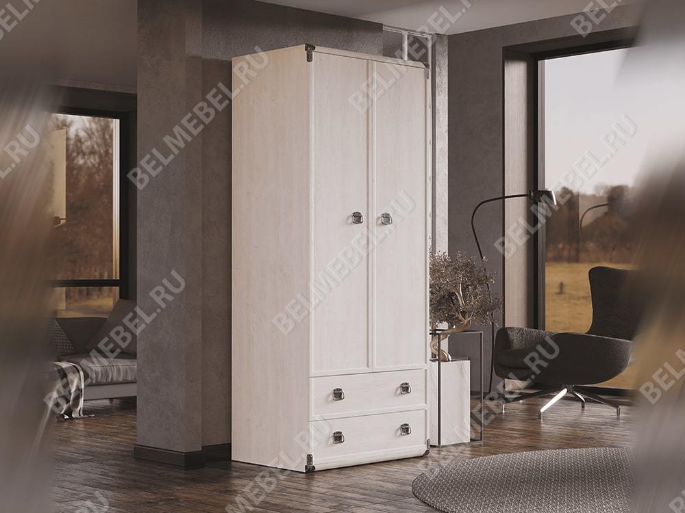 Шкафы для одежды - Шкаф двухдверный Индиана, Сосна Каньон(4) - Белорусская мебель
