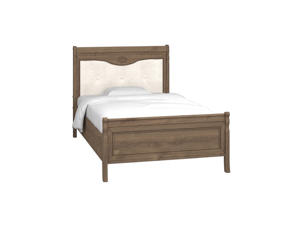 Кровати - Кровать односпальная ЛИКА (изножье высокое), Табак + ТП(1) - Белорусская мебель