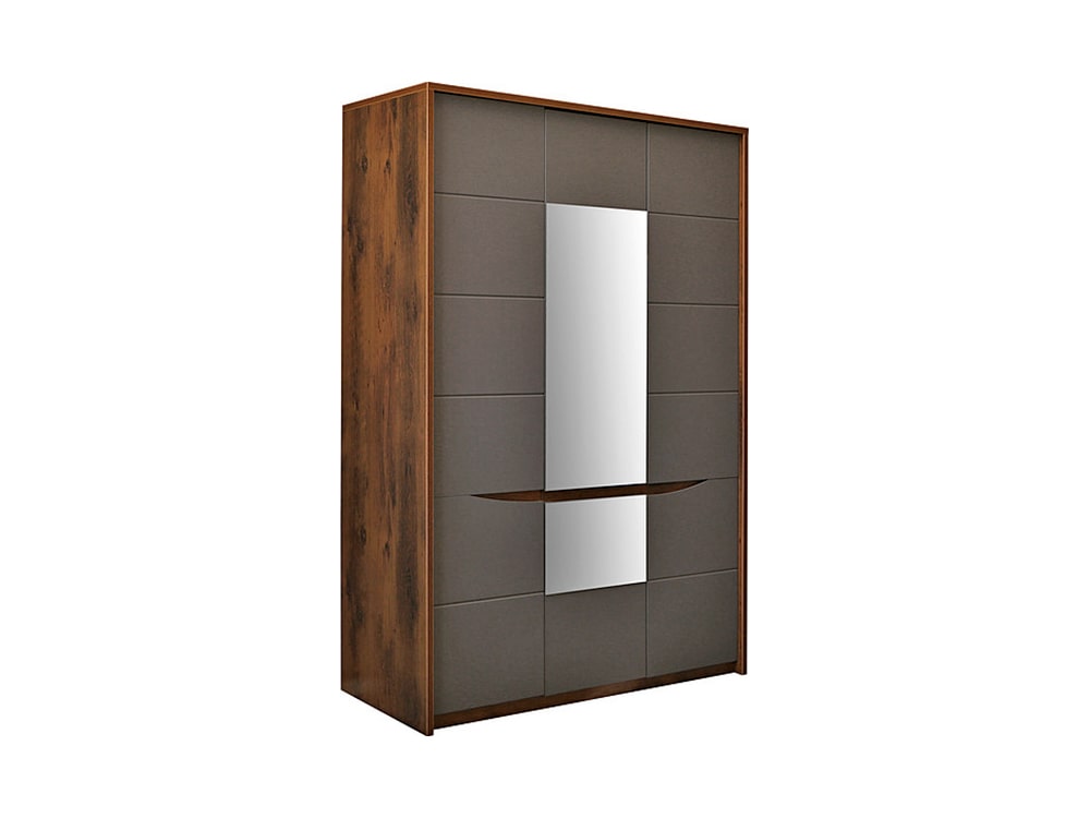 Шкафы для одежды - Шкаф для одежды МОНАКО, Дуб Саттер + Серый мокко, 3 двери(1) - Белорусская мебель