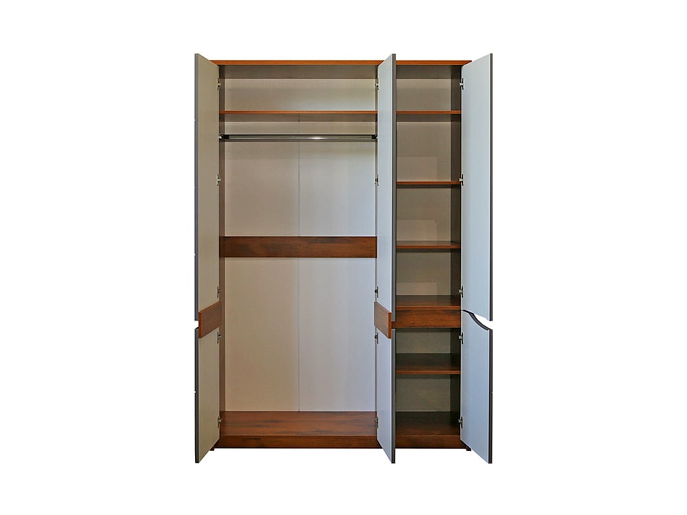 Шкафы для одежды - Шкаф для одежды МОНАКО, Дуб Саттер + Серый мокко, 3 двери(3) - Белорусская мебель
