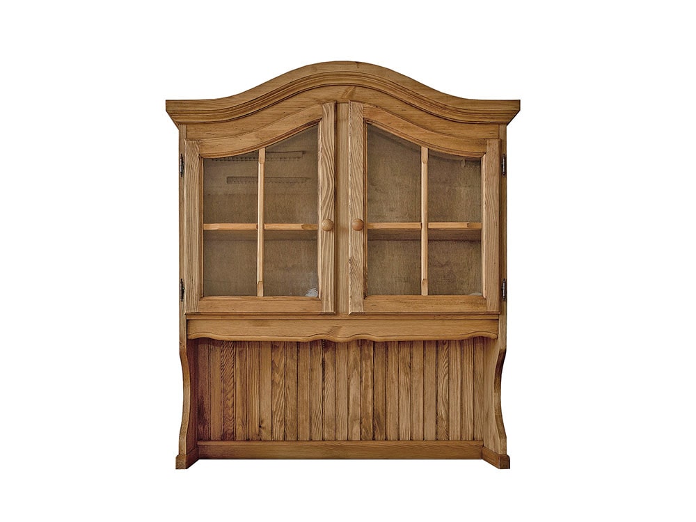 Шкафы с витриной - Секция-витрина ЛОТОС 1076, Искусственное старение(2) - Белорусская мебель