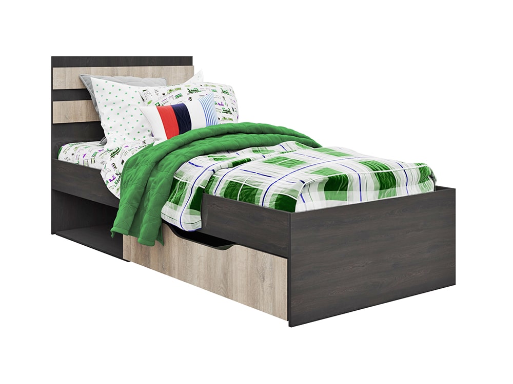 Кровати в детскую - Кровать ЛОНДОН, Дуб Кентерберри + Сосна натуральная (90)(1) - Белорусская мебель