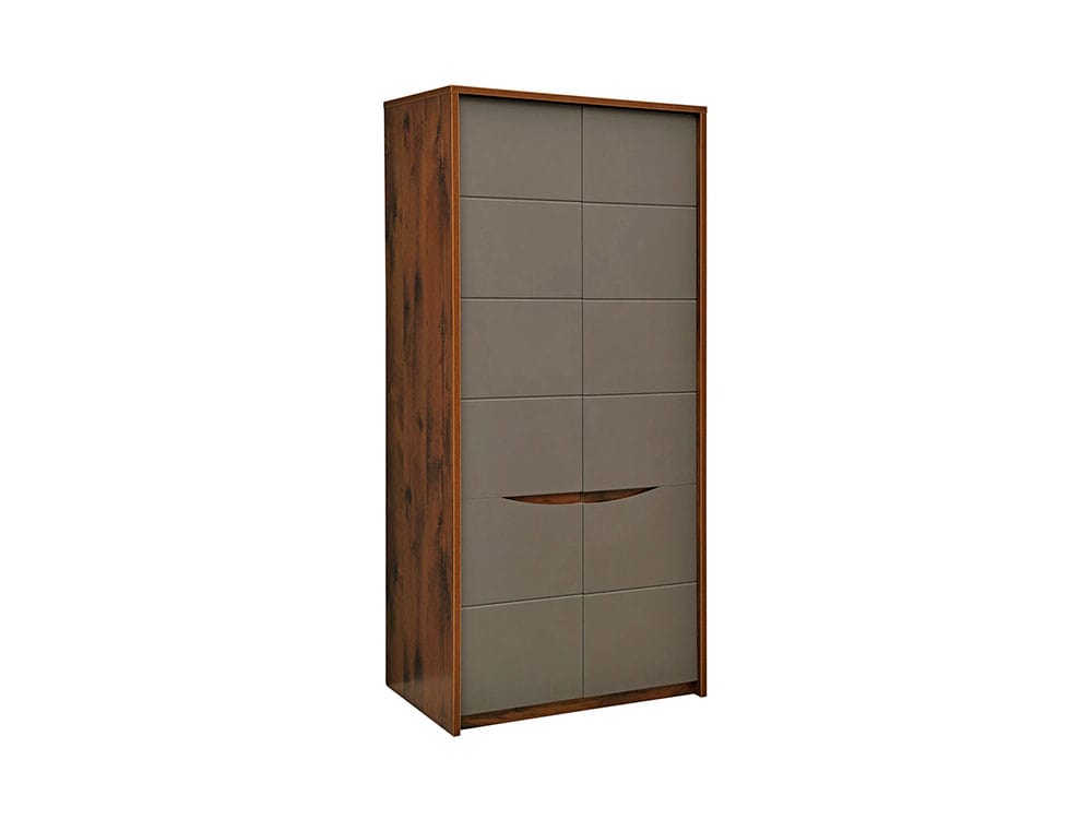 Шкафы для одежды - Шкаф МОНАКО, Дуб Саттер + Серый мокко, 2 двери(1) - Белорусская мебель