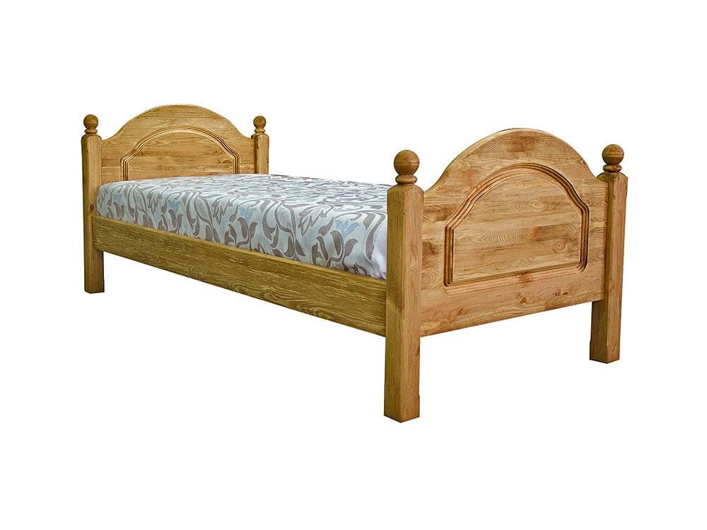Кровати - Кровать 1-09 ЛОТОС, высокое изножье, Искусственное старение(1) - Белорусская мебель