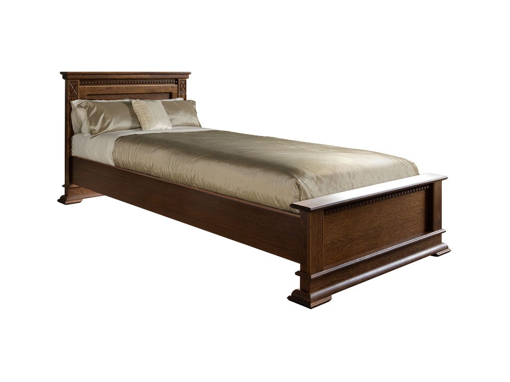 Кровати - Кровать односпальная ВЕРДИ (80), изножье низкое, Черешня с золочением(1) - Белорусская мебель