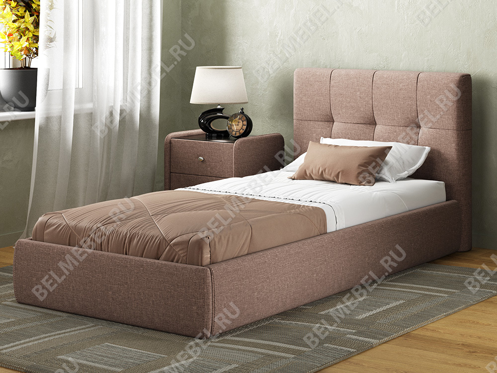 Интерьерные мягкие кровати - Кровать НИКОЛЕТТИ (90) Саванна 119(2) - Белорусская мебель