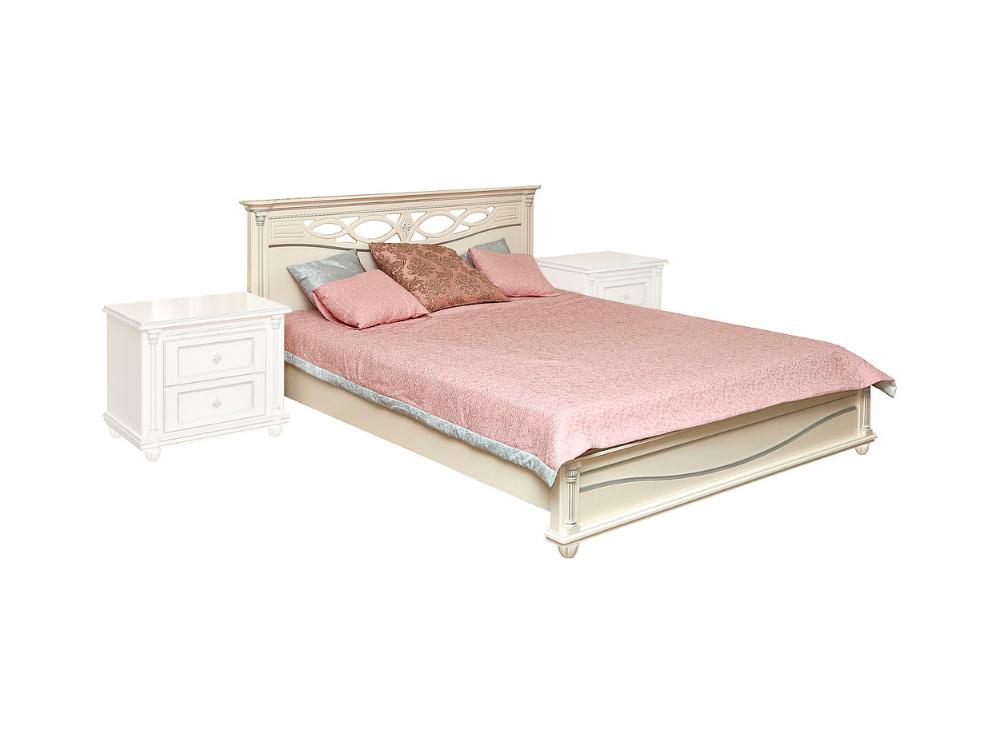 Кровати - Кровать двуспальная ВАЛЕНСИЯ, Античная темпера с серебром, П254.52 3М(1) - Белорусская мебель