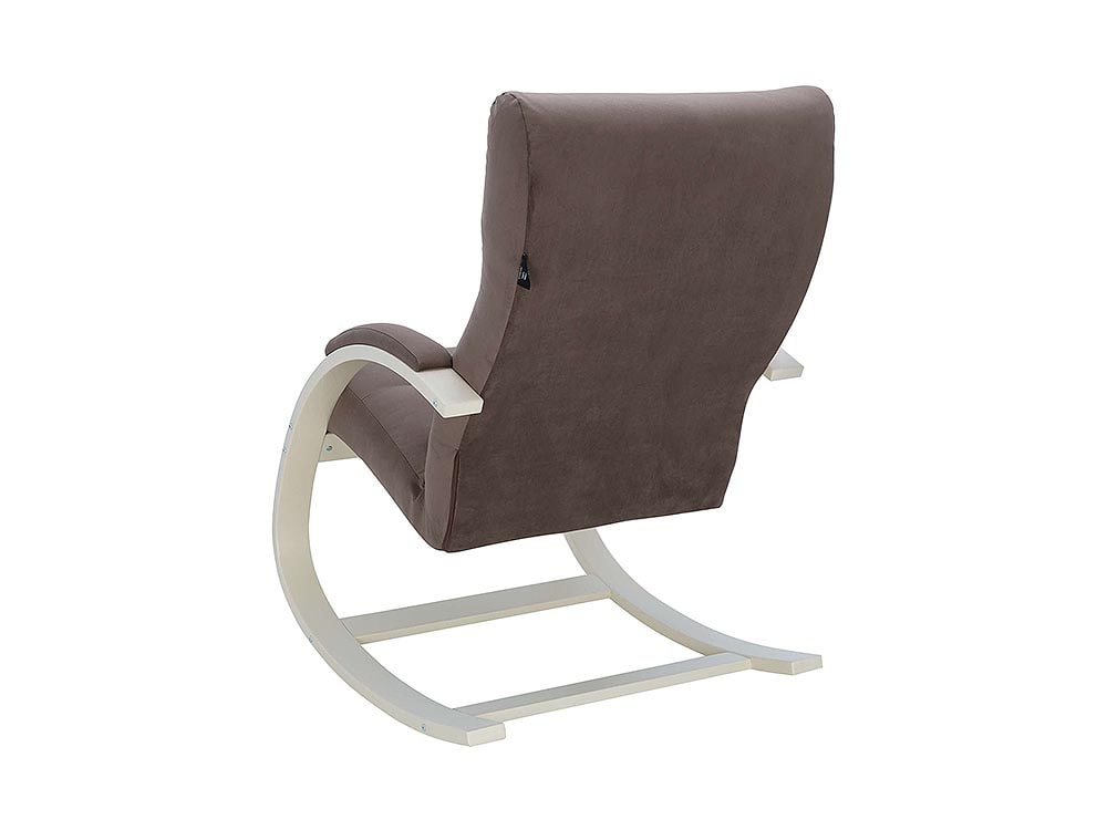 Кресла в гостиную - Кресло-качалка МИЛАНО, Слоновая кость + Велюр V23 молочный шоколад(4) - Белорусская мебель
