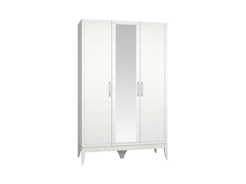 Шкафы для одежды - Шкаф для одежды ОРТА трехдверный с зеркалом, Айвори + БП(1) - Белорусская мебель