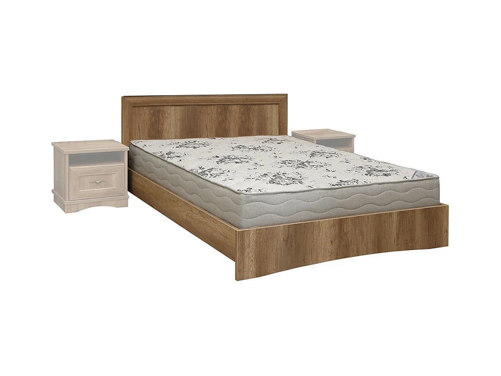 Кровати - Кровать двуспальная ТУРИН, Дуб Каньон, П036.121М(1) - Белорусская мебель