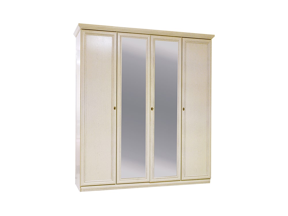Шкафы для одежды - Шкаф для одежды НИНЕЛЬ, 4 двери, белая эмаль(1) - Белорусская мебель