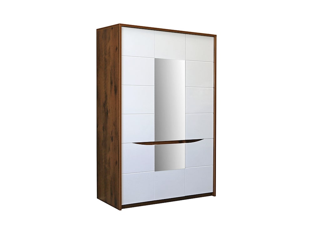 Шкафы для одежды - Шкаф для одежды МОНАКО, Дуб Саттер + Белый глянец(1) - Белорусская мебель