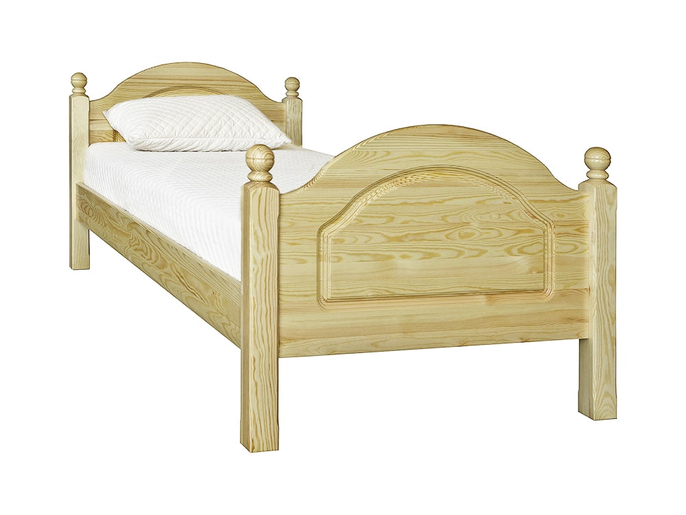 Кровати - Кровать 1-09 ЛОТОС, высокое изножье, Сосна натуральная(1) - Белорусская мебель