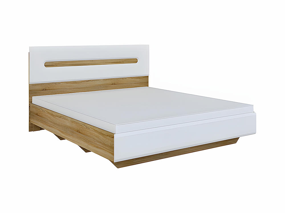 Кровати - Кровать ЛЕОНАРДО (180) Белое дерево + Дуб сонома(1) - Белорусская мебель