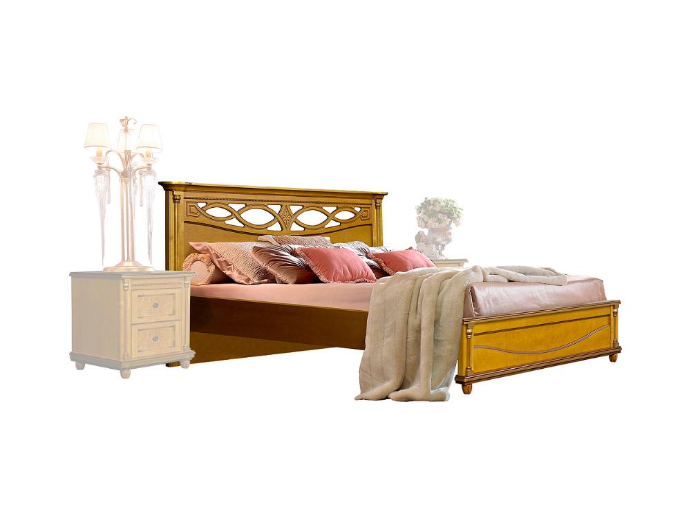 Кровати - Кровать двуспальная ВАЛЕНСИЯ, Янтарь, П254.52 3М(1) - Белорусская мебель