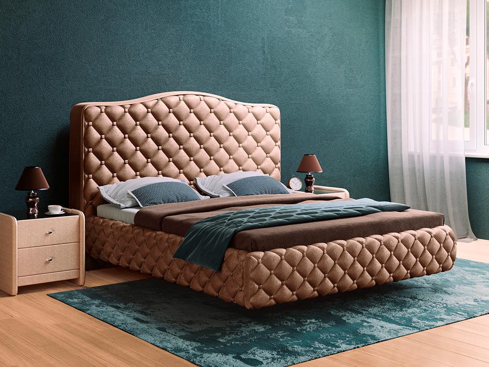 Интерьерные мягкие кровати - Кровать двуспальная ПРЕСТИЖ (140)(5) - Белорусская мебель