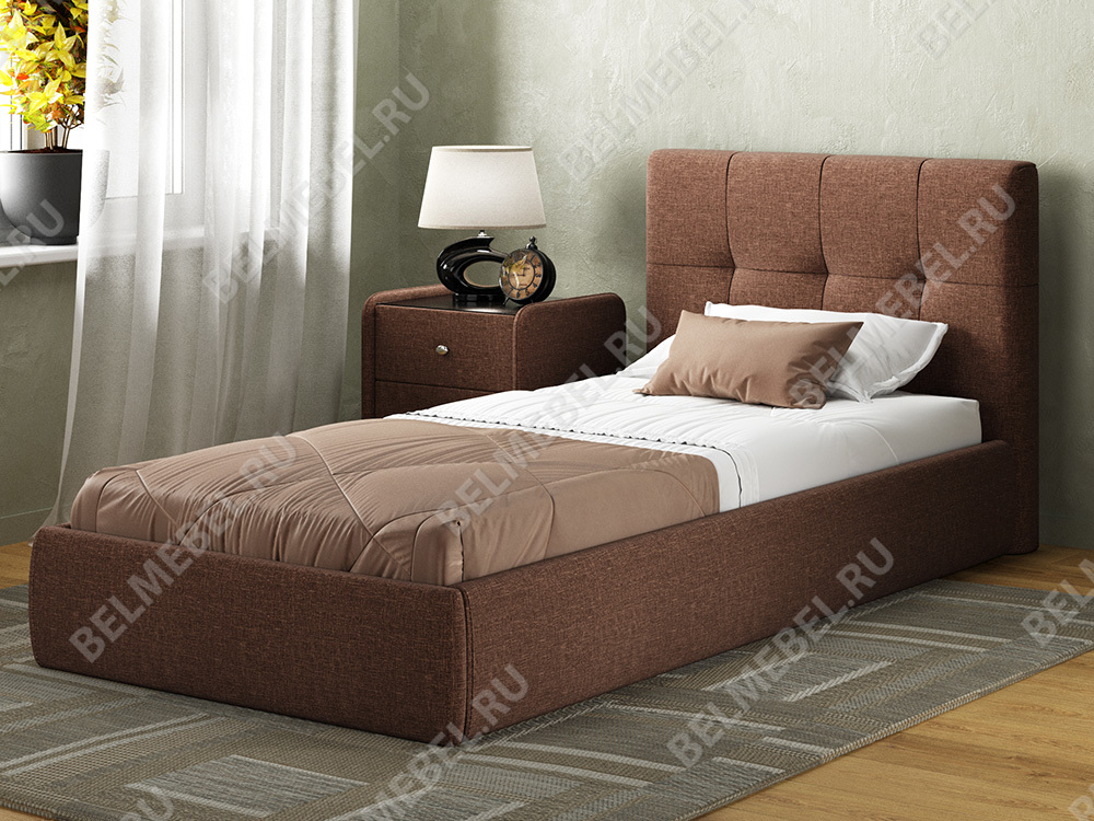 Интерьерные мягкие кровати - Кровать НИКОЛЕТТИ (90) Саванна 124(2) - Белорусская мебель