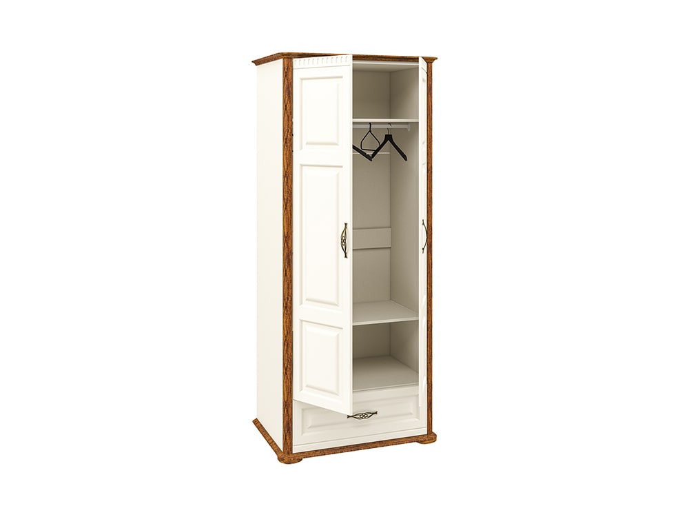 Шкафы для одежды - Шкаф для одежды МАРСЕЛЬ, Крем + Дуб Кантри, 2 двери(2) - Белорусская мебель