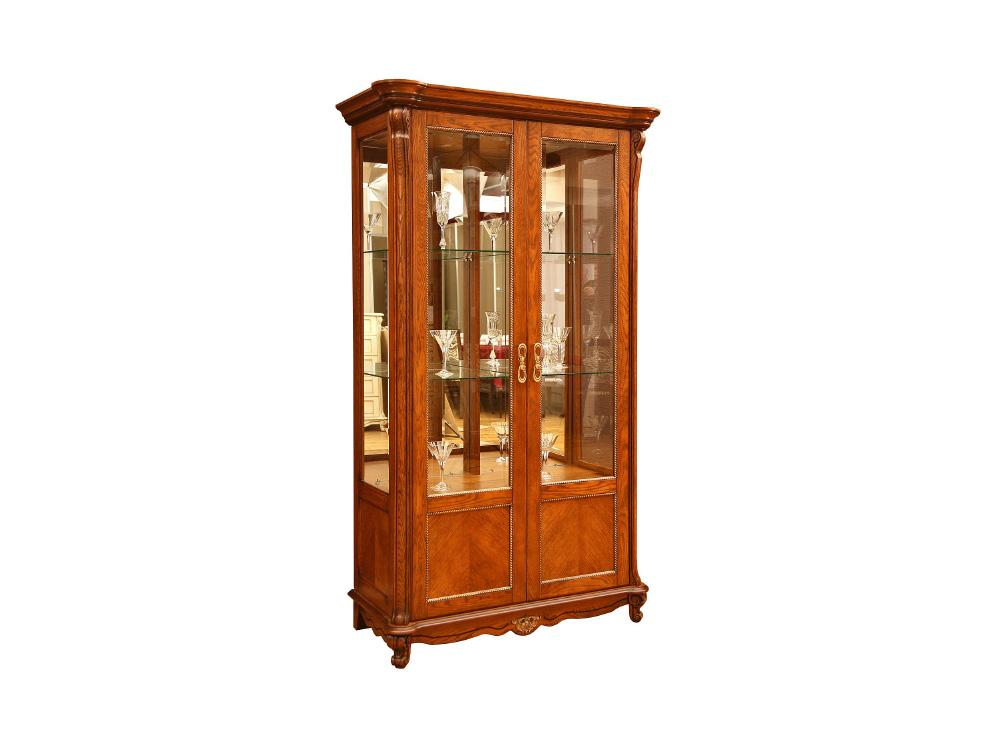 Шкафы с витриной - Шкаф с витриной АЛЕЗИ 2, Античная бронза(1) - Белорусская мебель