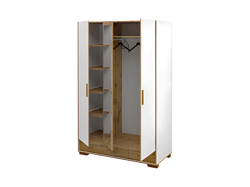 Шкафы для одежды - Шкаф для одежды СКАНДИ, Дуб Вотан + Белый МН-036-33(2) - Белорусская мебель