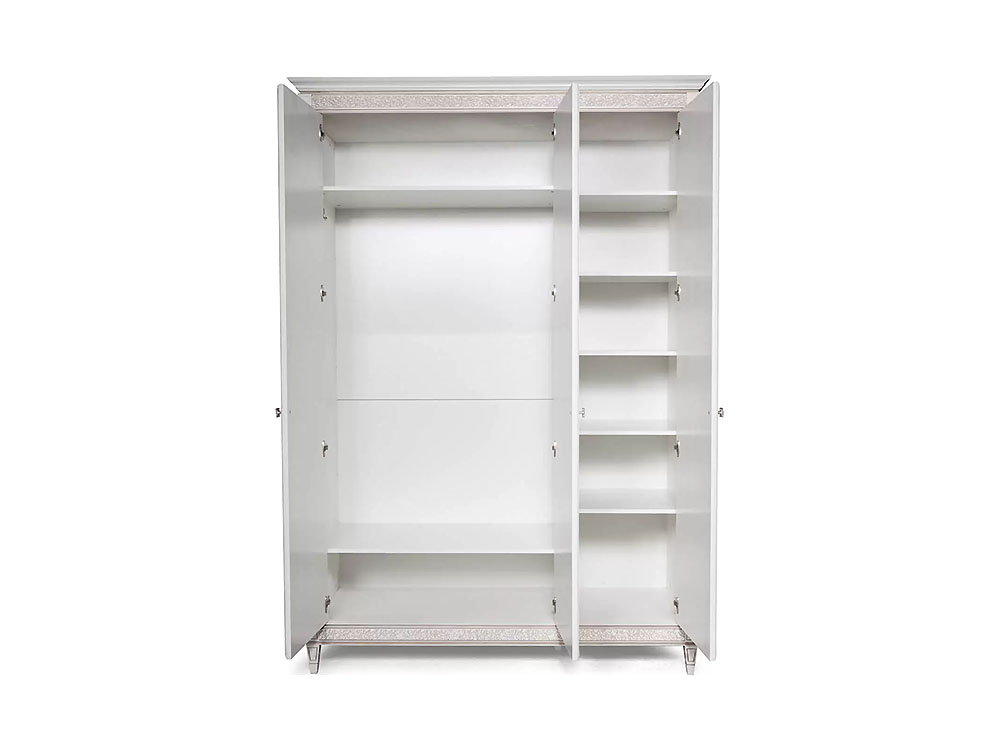 Шкафы для одежды - Шкаф для одежды БРИСТОЛЬ, Белый дуб с патиной, ГМ 6453(2) - Белорусская мебель