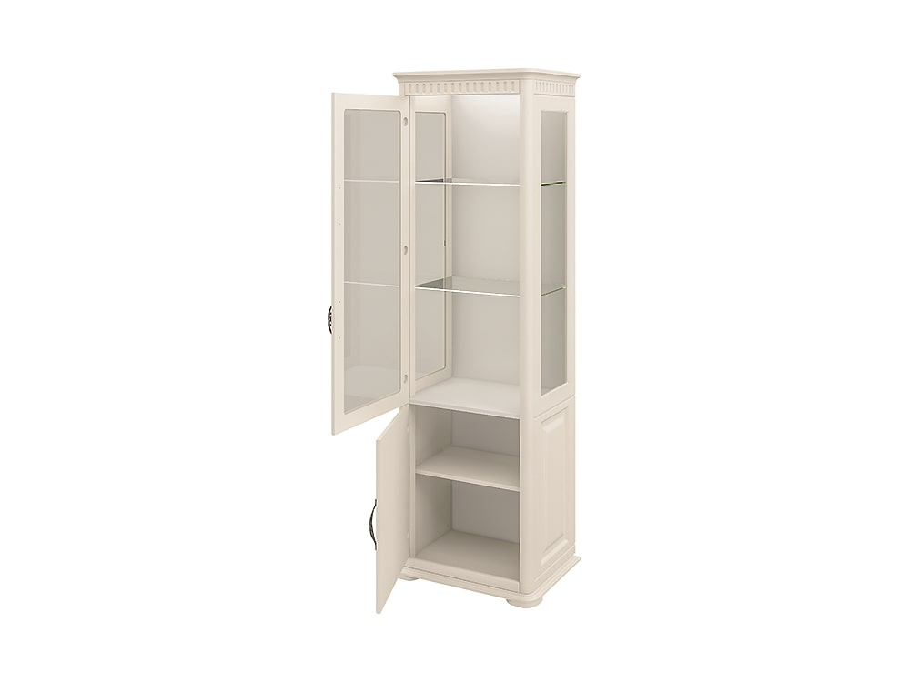 Шкафы с витриной - Шкаф комбинированный МАРСЕЛЬ, Крем (-11)(2) - Белорусская мебель