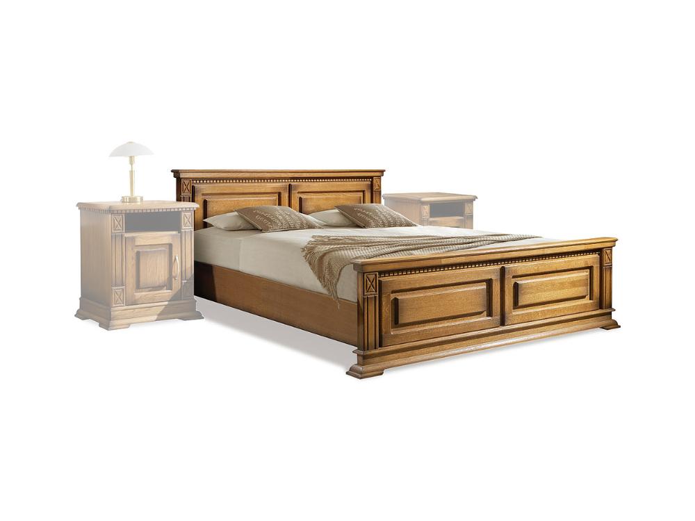 Кровати - Кровать односпальная ВЕРДИ ЛЮКС (120), изножье высокое, Дуб рустикаль с патиной(1) - Белорусская мебель