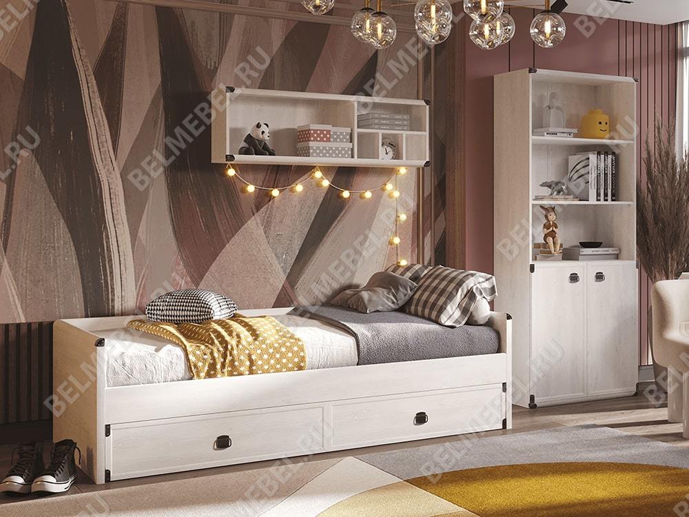 Кровати в детскую - Кровать с выдвижными ящиками Индиана, Сосна Каньон(2) - Белорусская мебель