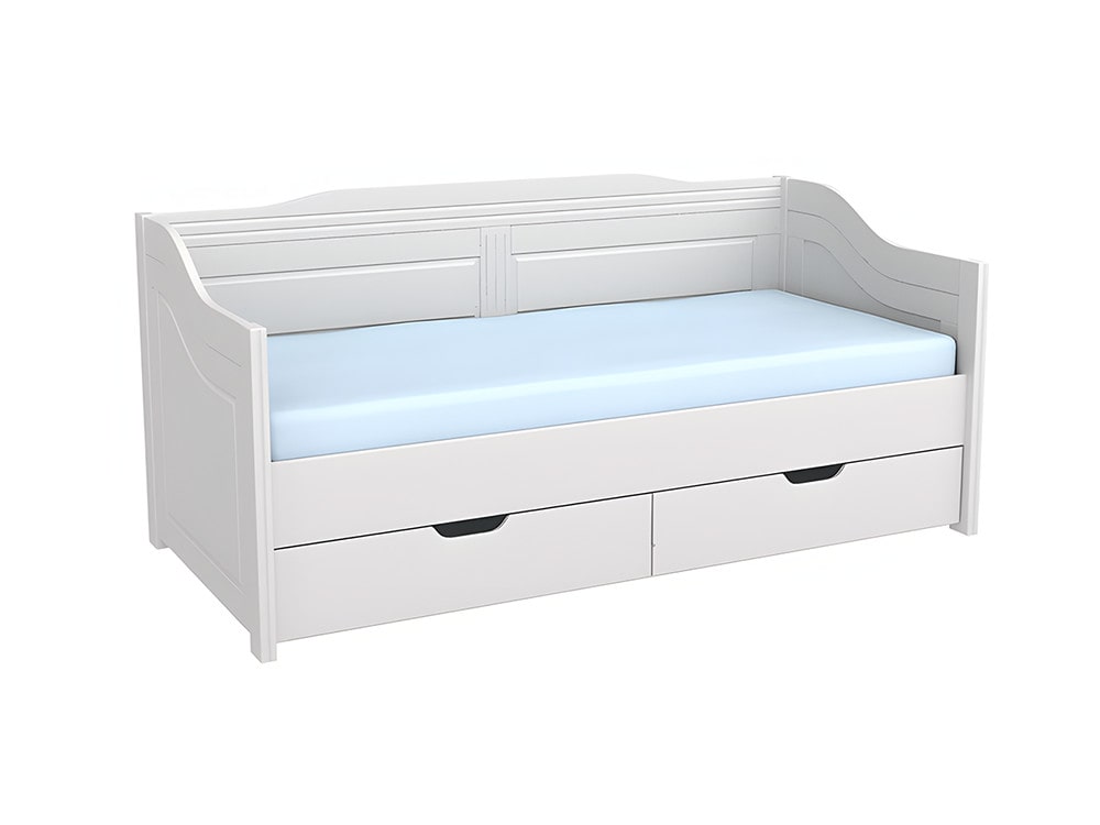 Кровати - Кровать-диван БЕЙЛИ с выдвижными ящиками (90), Белый воск(1) - Белорусская мебель