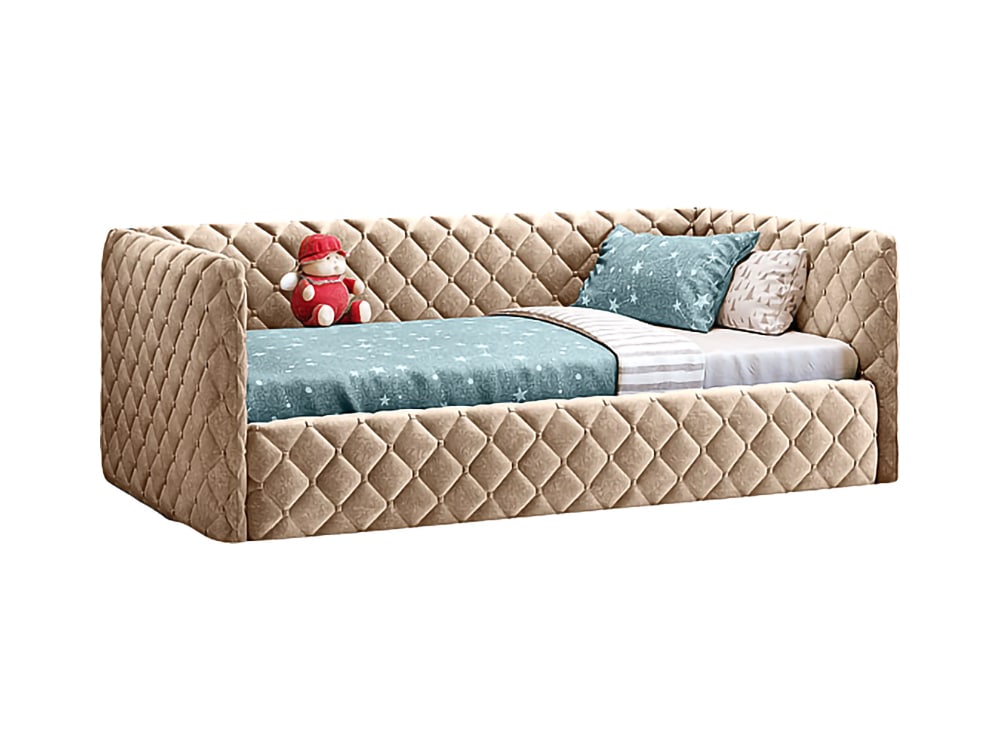 Интерьерные мягкие кровати - Кровать ЭЛИЗА СОФТ, Бархат 09 (90)(1) - Белорусская мебель