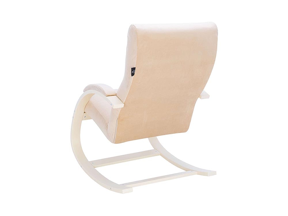Кресла в гостиную - Кресло-качалка МИЛАНО, Слоновая кость + Велюр V18 бежевый(4) - Белорусская мебель